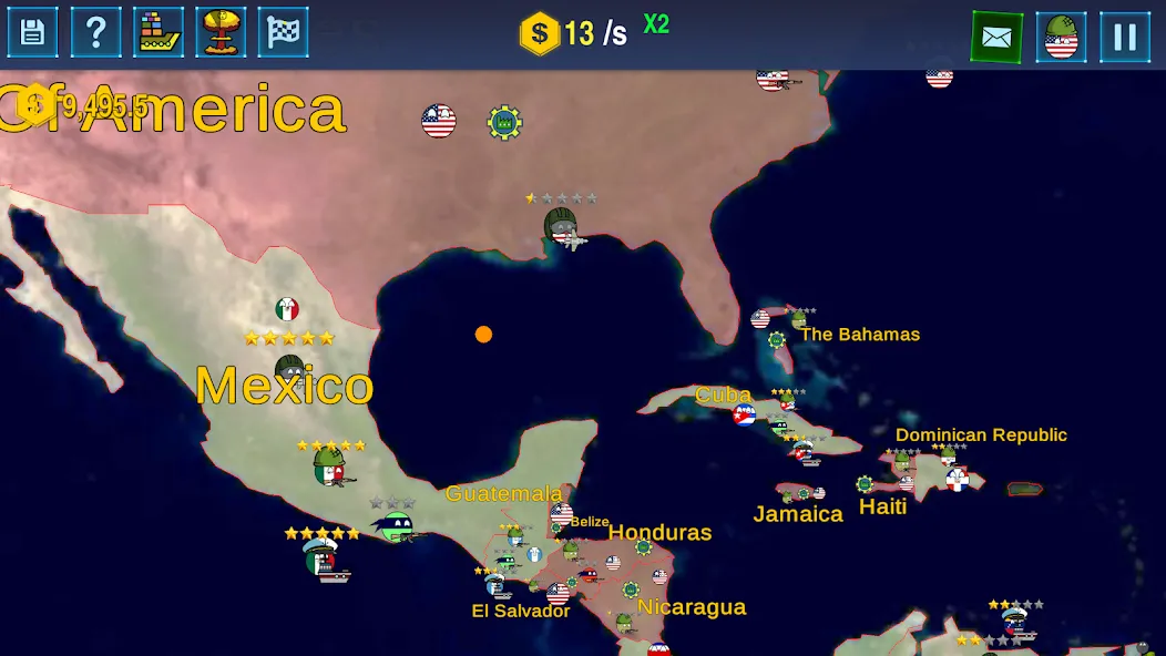 Countryballs: World War Simula [MOD: безлимитные ресурсы и все страны открыты] Screenshot 5