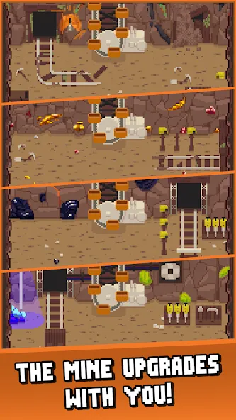 Idle Cave Miner [MOD: безлимитные ресурсы и быстрая добыча] Screenshot 3