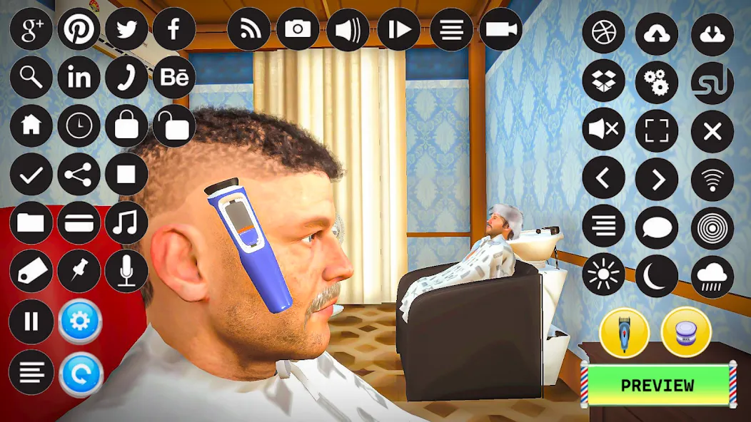 Barber Shop Hair Cut Sim Games [MOD: безлимитные деньги и все предметы] Screenshot 2