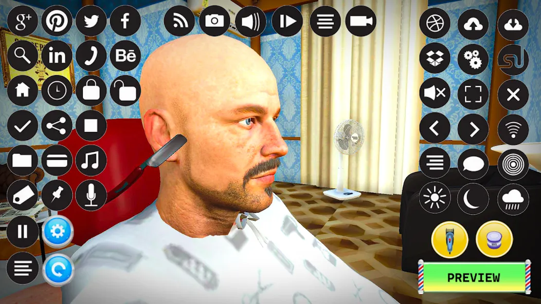 Barber Shop Hair Cut Sim Games [MOD: безлимитные деньги и все предметы] Screenshot 4
