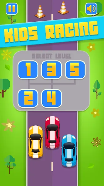 Kids Racing, Racecar Boy Girl [MOD: без рекламы и все машины открыты] Screenshot 3