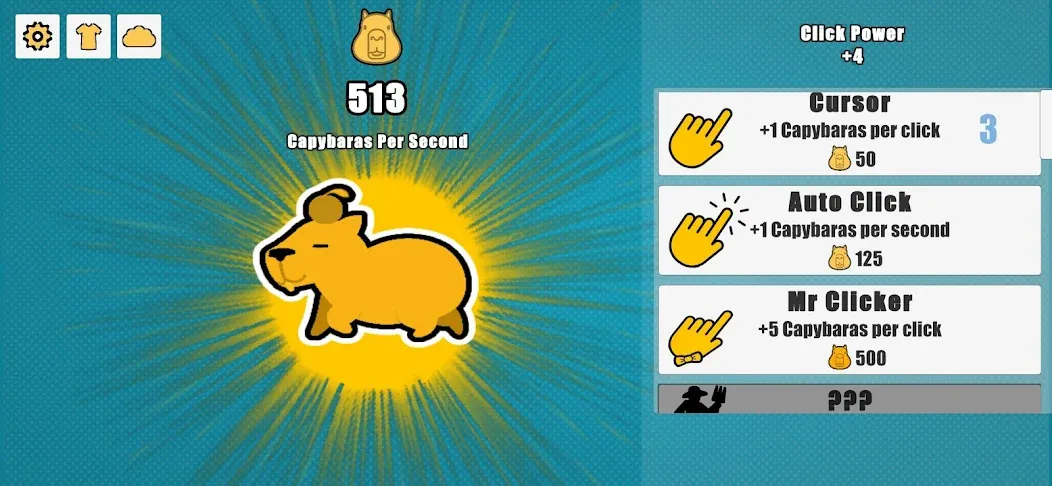 Capybara Clicker [MOD: безлимитные монеты и ускоренная прокачка] Screenshot 1