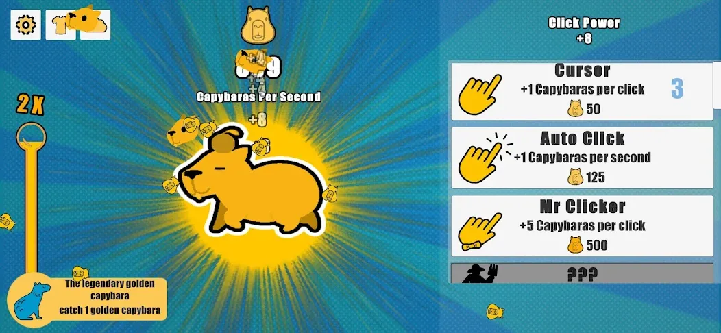 Capybara Clicker [MOD: безлимитные монеты и ускоренная прокачка] Screenshot 2
