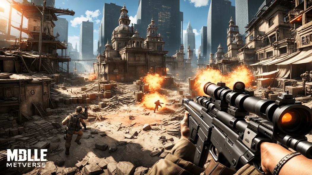 FPS Commando Shooting Games 3D [MOD: безлимитные деньги и оружие] Screenshot 1