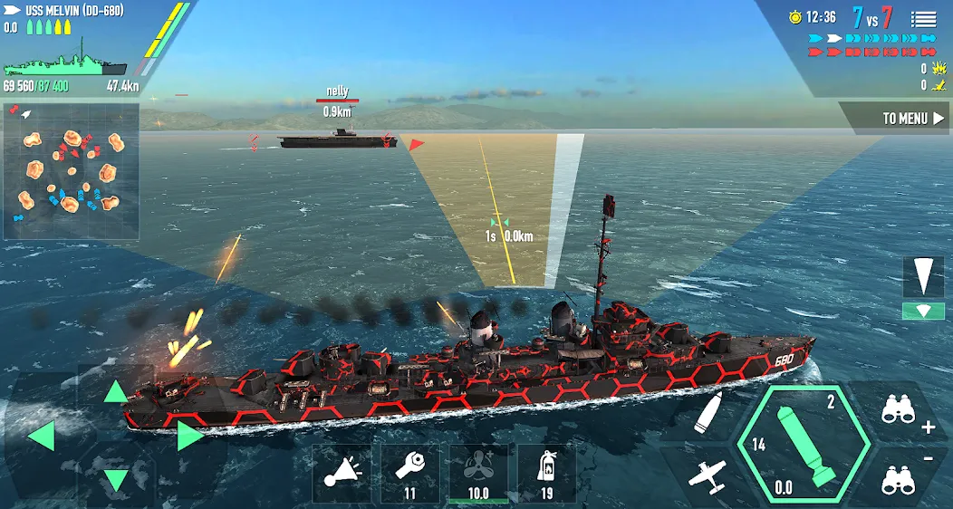 Battle of Warships: Online [MOD: безлимитные деньги и все корабли] Screenshot 2