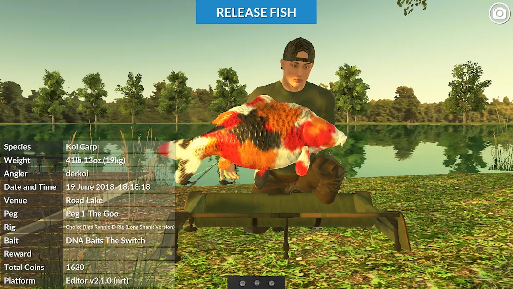 Carp Fishing Simulator [MOD: безлимитные деньги и снасти] Screenshot 1