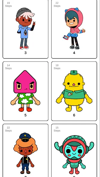 How to draw Toca [MOD: пошаговое рисование персонажей] Screenshot 2