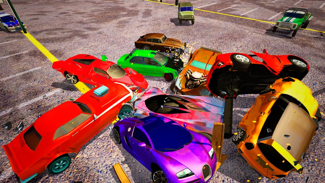 Demolition Derby Mad Car Crash [MOD: безлимитные деньги и топливо] Screenshot 2
