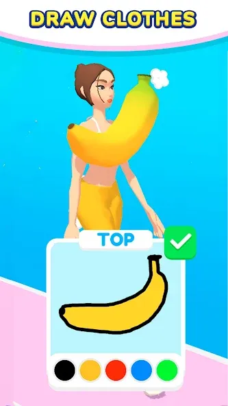 Draw Dress! [MOD: безлимитные монеты и все наряды] Screenshot 1