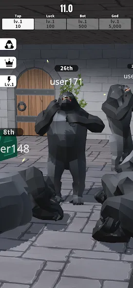 Gorilla Clicker [MOD: много бананов и быстрый доход] Screenshot 1