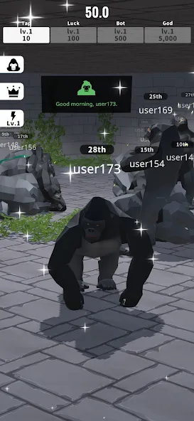 Gorilla Clicker [MOD: много бананов и быстрый доход] Screenshot 2