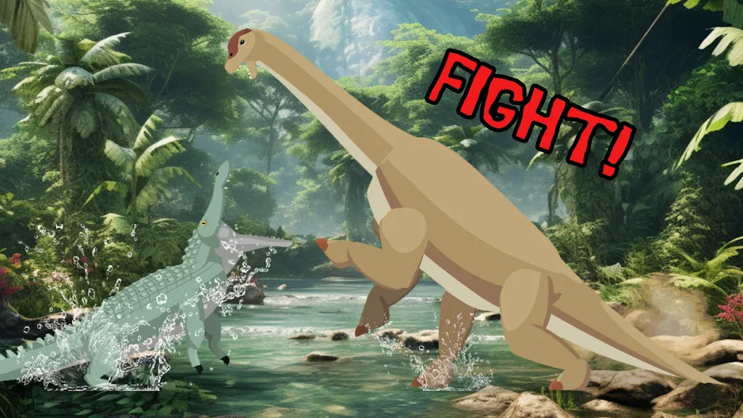 T-Rex Fights Dinosaurs [MOD: безлимитное здоровье и урон] Screenshot 3
