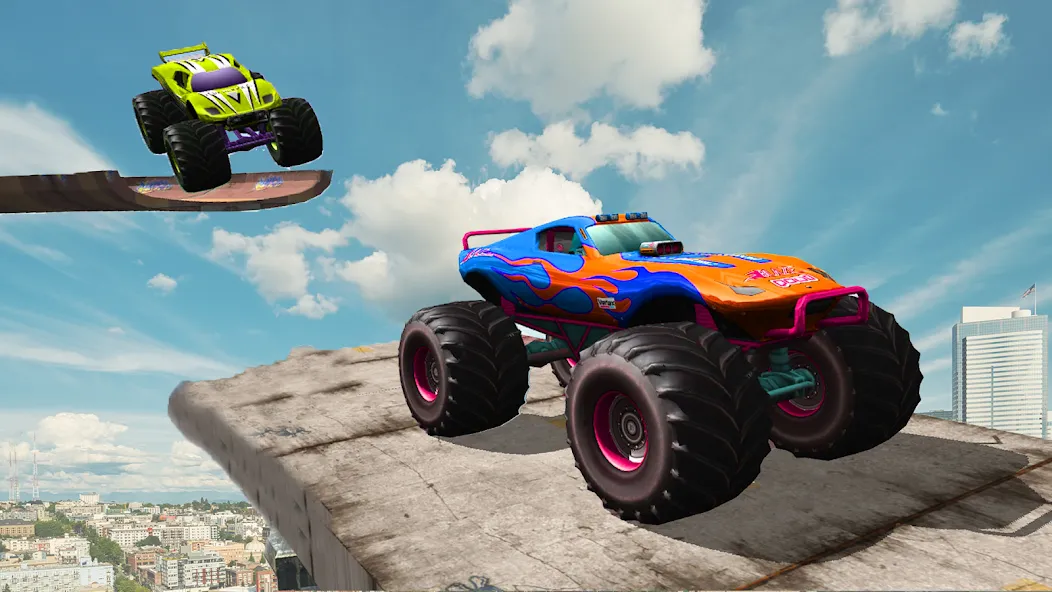 Monster Truck Car Game 3d [MOD: безлимитные деньги и топливо] Screenshot 1