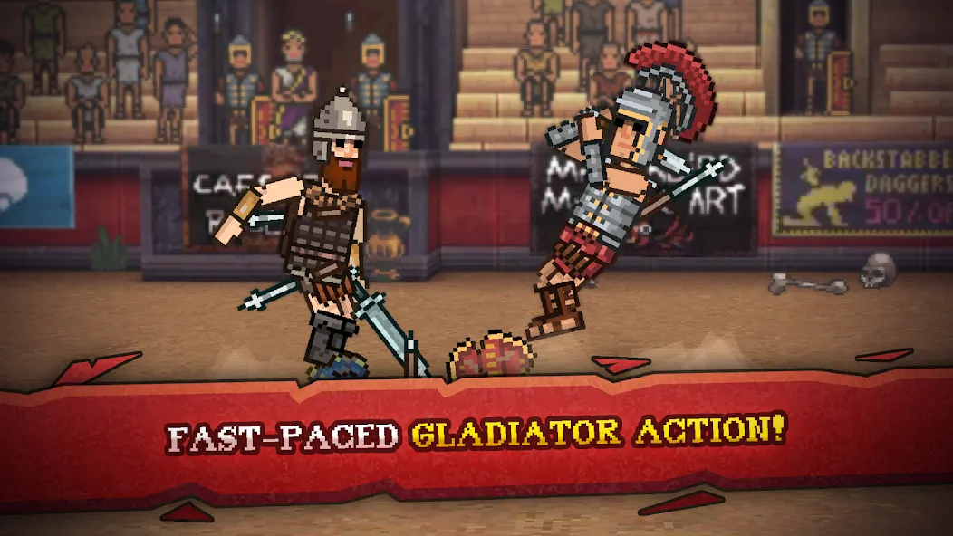 Gladihoppers - Gladiator Fight [MOD: безлимитные деньги и все оружие] Screenshot 1