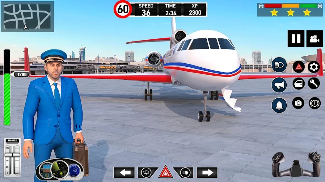 Plane Pilot Flight Simulator [MOD: безлимитное топливо и все самолёты] Screenshot 3