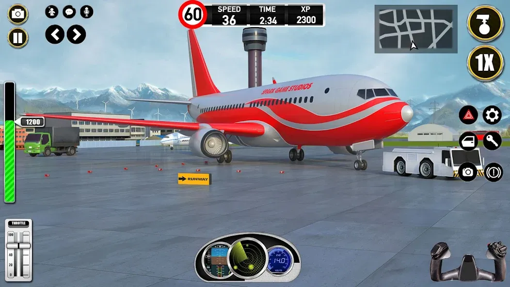 Plane Pilot Flight Simulator [MOD: безлимитное топливо и все самолёты] Screenshot 5