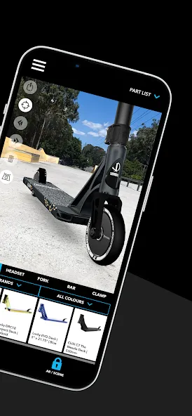Scooter 3D custom builder [MOD: безлимитные деньги и все детали открыты] Screenshot 2