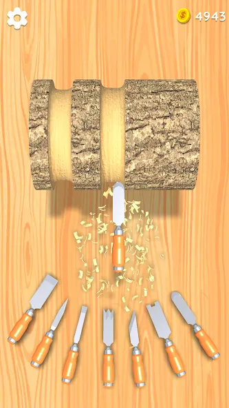 Wood Turning 3D - Carving Game [MOD: безлимитные деньги и все инструменты открыты] Screenshot 1