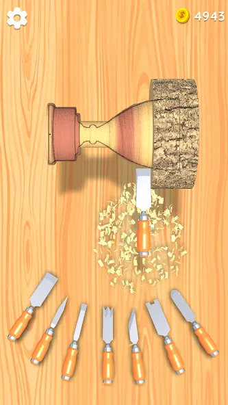 Wood Turning 3D - Carving Game [MOD: безлимитные деньги и все инструменты открыты] Screenshot 2