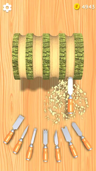 Wood Turning 3D - Carving Game [MOD: безлимитные деньги и все инструменты открыты] Screenshot 3