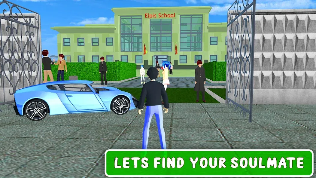 Anime High School Love Story [MOD: романтические приключения без ограничений] Screenshot 1