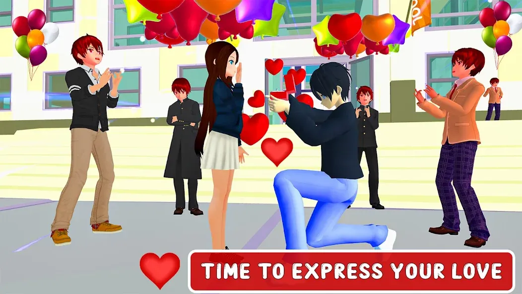 Anime High School Love Story [MOD: романтические приключения без ограничений] Screenshot 5