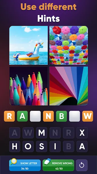 4 Pics 1 Word: Guessing Games [MOD: безлимитные подсказки и открыты все уровни] Screenshot 2