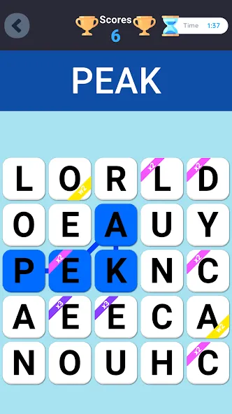 Wordell - Word Guess Fillword [MOD: безлимитные подсказки и попытки] Screenshot 2