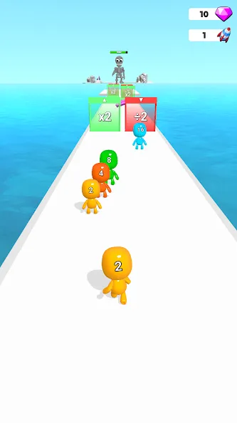 Man Runner 2048: Run and Merge [MOD: безлимитные монеты и усиленные персонажи] Screenshot 1