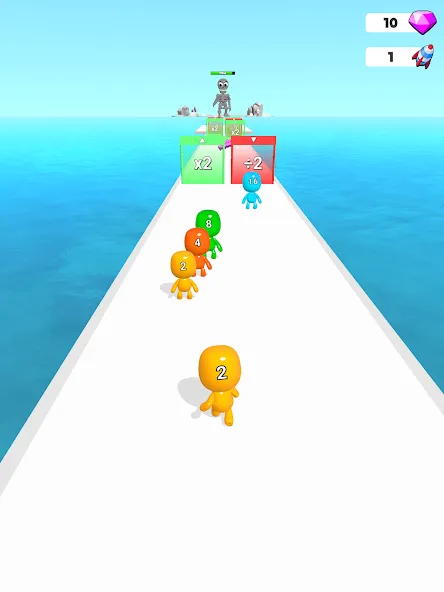 Man Runner 2048: Run and Merge [MOD: безлимитные монеты и усиленные персонажи] Screenshot 5