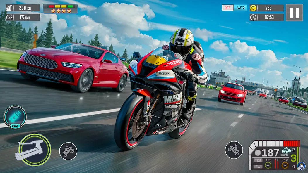Moto Racing 3d Motorcycle Game [MOD: безлимитные деньги и все трассы открыты] Screenshot 1