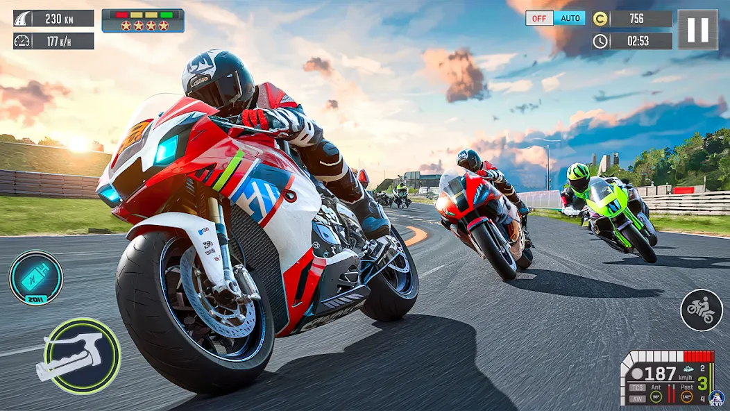 Moto Racing 3d Motorcycle Game [MOD: безлимитные деньги и все трассы открыты] Screenshot 3