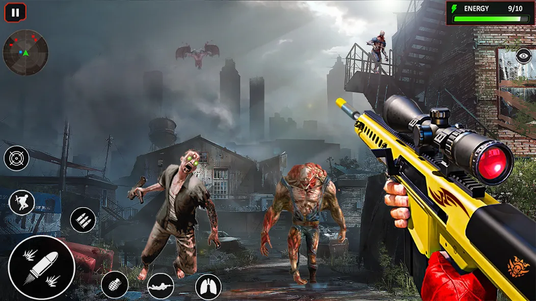 Sniper Zombie Shooting [MOD: много денег и открыты уровни] Screenshot 1
