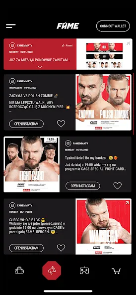 FAME MMA APP [MOD: эксклюзивные бои и бонусы] Screenshot 1
