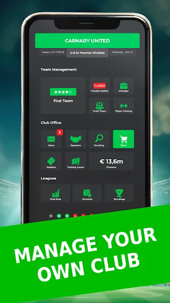 Club Boss - Soccer Game [MOD: безлимитные деньги и ресурсы] Screenshot 4