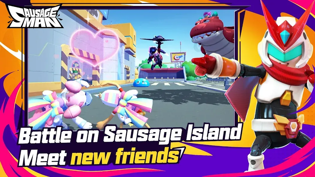Sausage Man [MOD: безлимитные деньги и оружие] Screenshot 3