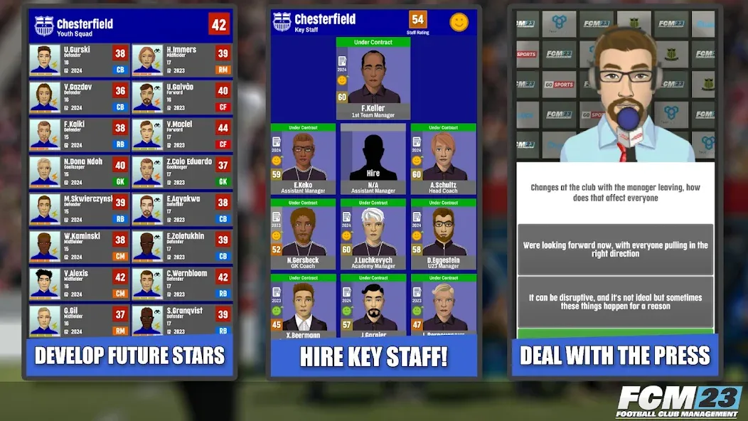 FCM23 Soccer Club Management [MOD: безлимитные деньги и ресурсы] Screenshot 4