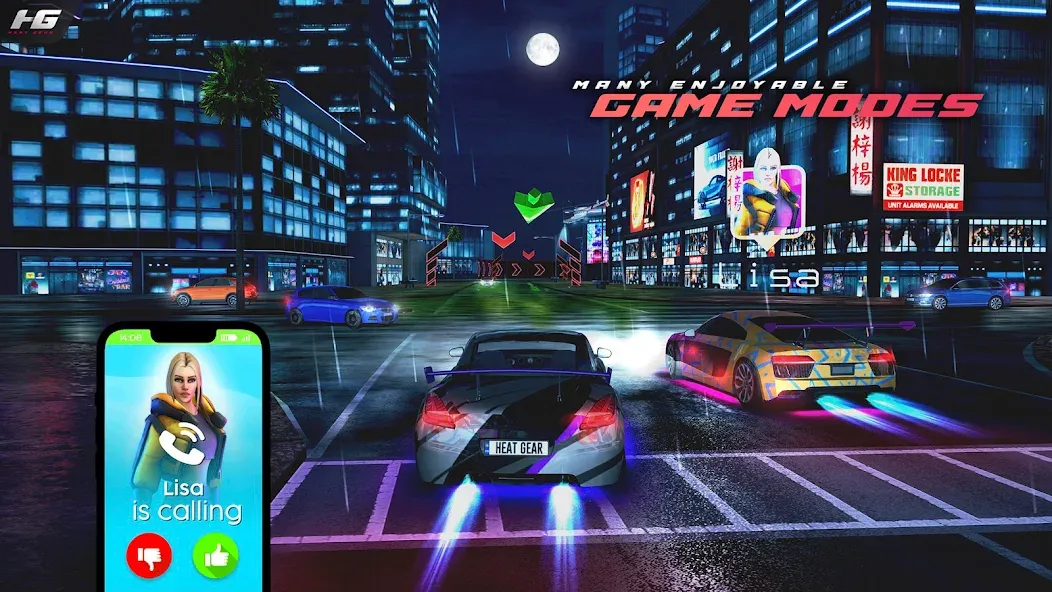 Heat Gear - Race &amp; Drift World [MOD: безлимитные деньги и топливо] Screenshot 2