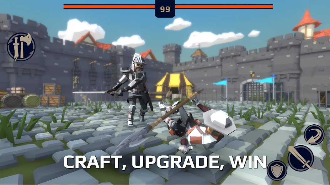 Slash Polygon: Medieval PVP [MOD: безлимитные деньги и усиленная броня] Screenshot 4