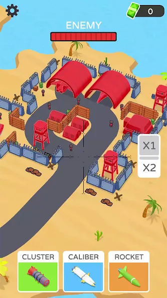 Artillery Defense [MOD: безлимитные деньги и мощное оружие] Screenshot 1