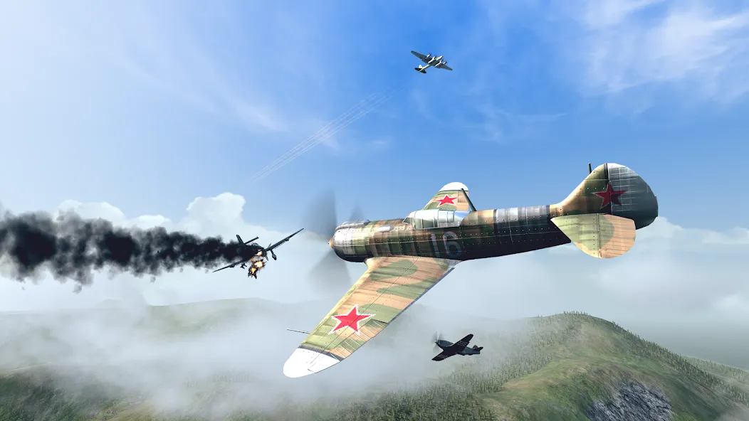 Warplanes: WW2 Dogfight [MOD: безлимитные деньги и топливо] Screenshot 5