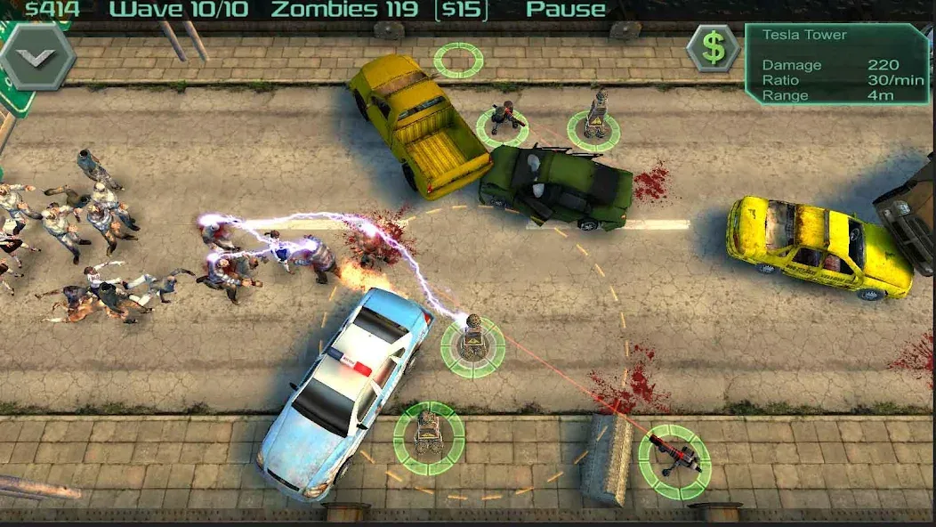 Zombie Defense [MOD: безлимитные ресурсы и мощное оружие] Screenshot 4