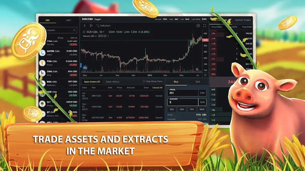 CropBytes: A Crypto Farm Game [MOD: безлимитные ресурсы и криптовалюта] Screenshot 4