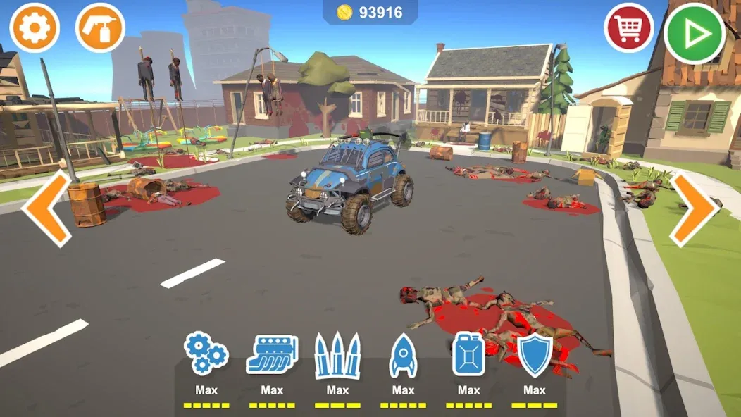 Zombie Cars Crush: Racing Die [MOD: безлимитные деньги и топливо] Screenshot 1