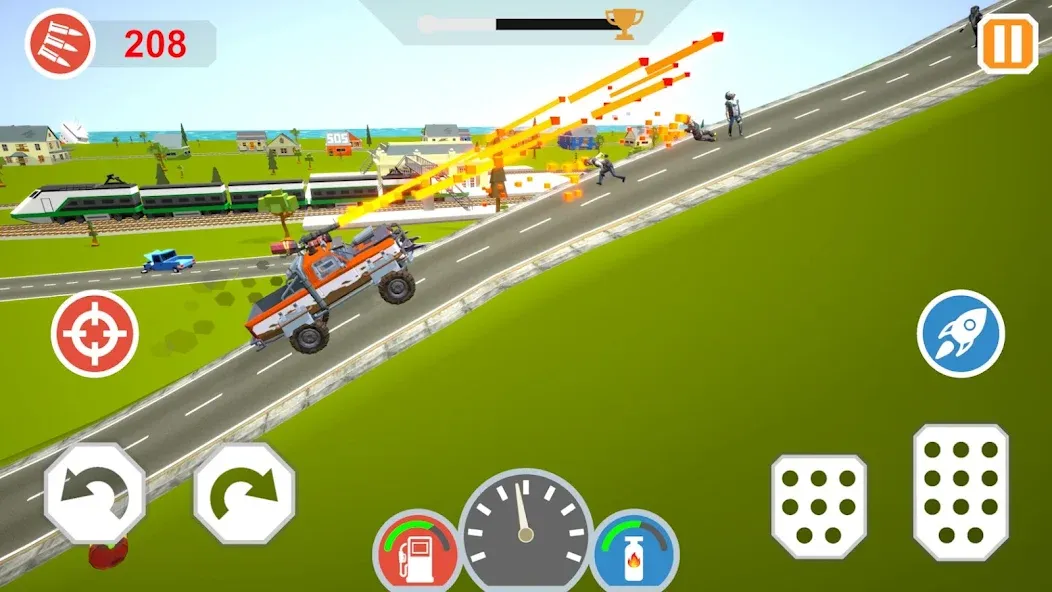 Zombie Cars Crush: Racing Die [MOD: безлимитные деньги и топливо] Screenshot 5