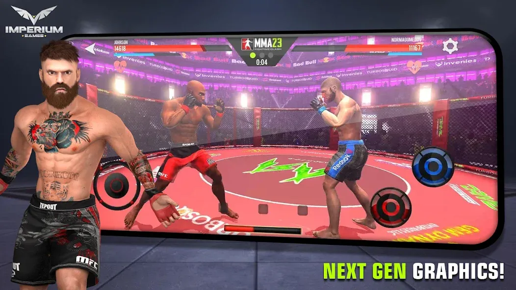 MMA - Fighting Clash 23 [MOD: безлимитные деньги и энергия] Screenshot 4