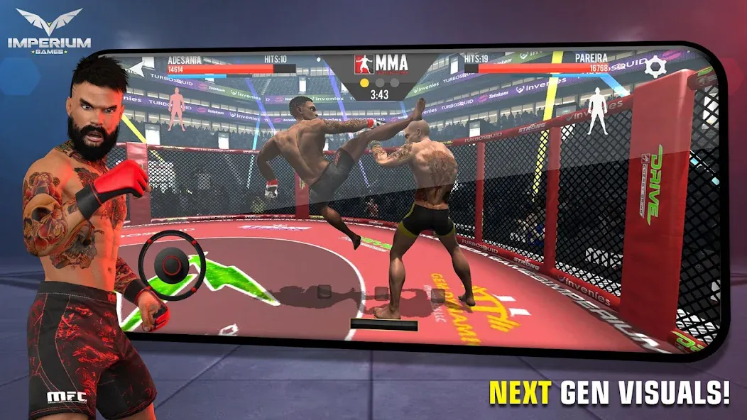 MMA Fighting Clash [MOD: разблокированы бойцы и безлимитные деньги] Screenshot 1