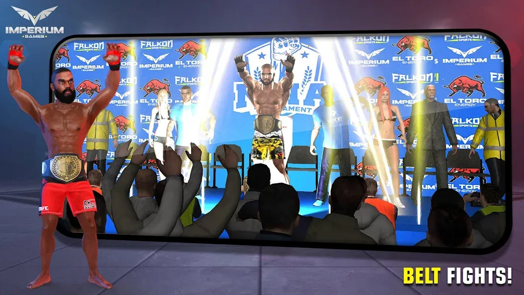 MMA Fighting Clash [MOD: разблокированы бойцы и безлимитные деньги] Screenshot 4