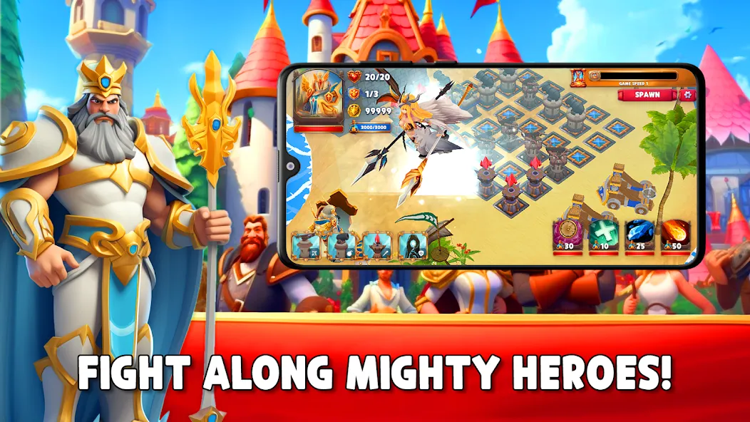 Gaiarus: TD Battles &amp; Heroes [MOD: безлимитные ресурсы и герои] Screenshot 3