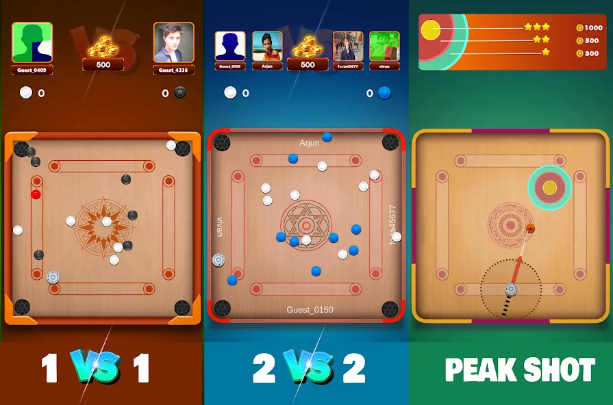 Carrom Board Clash : Pool game [MOD: безлимитные монеты и все уровни открыты] Screenshot 4